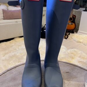 Hunter blue/grey Tall Rain Boots